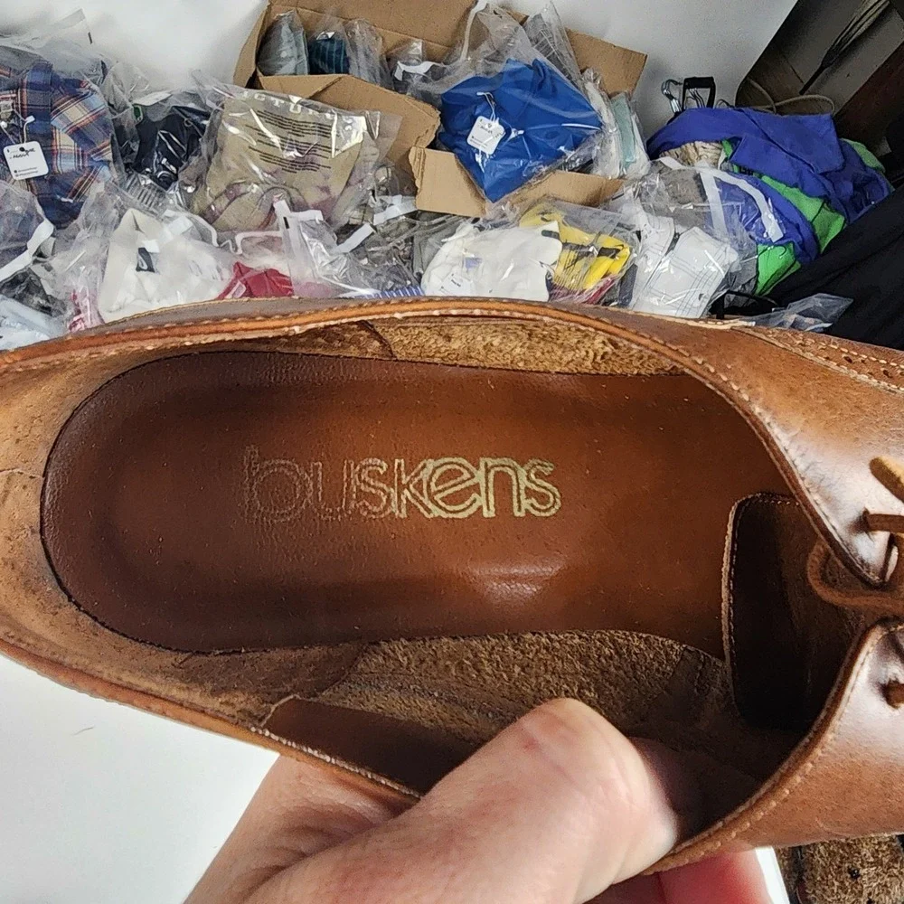 Vintage Buskens Loafers Leather Womens Brown‎ Size 6